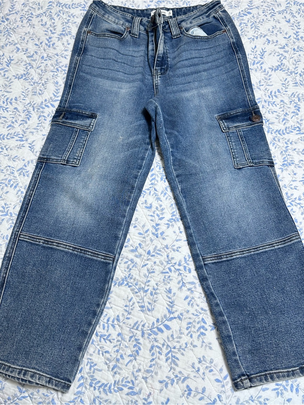 Maurices Women’s Denim Cargo Jeans in Medium Blue